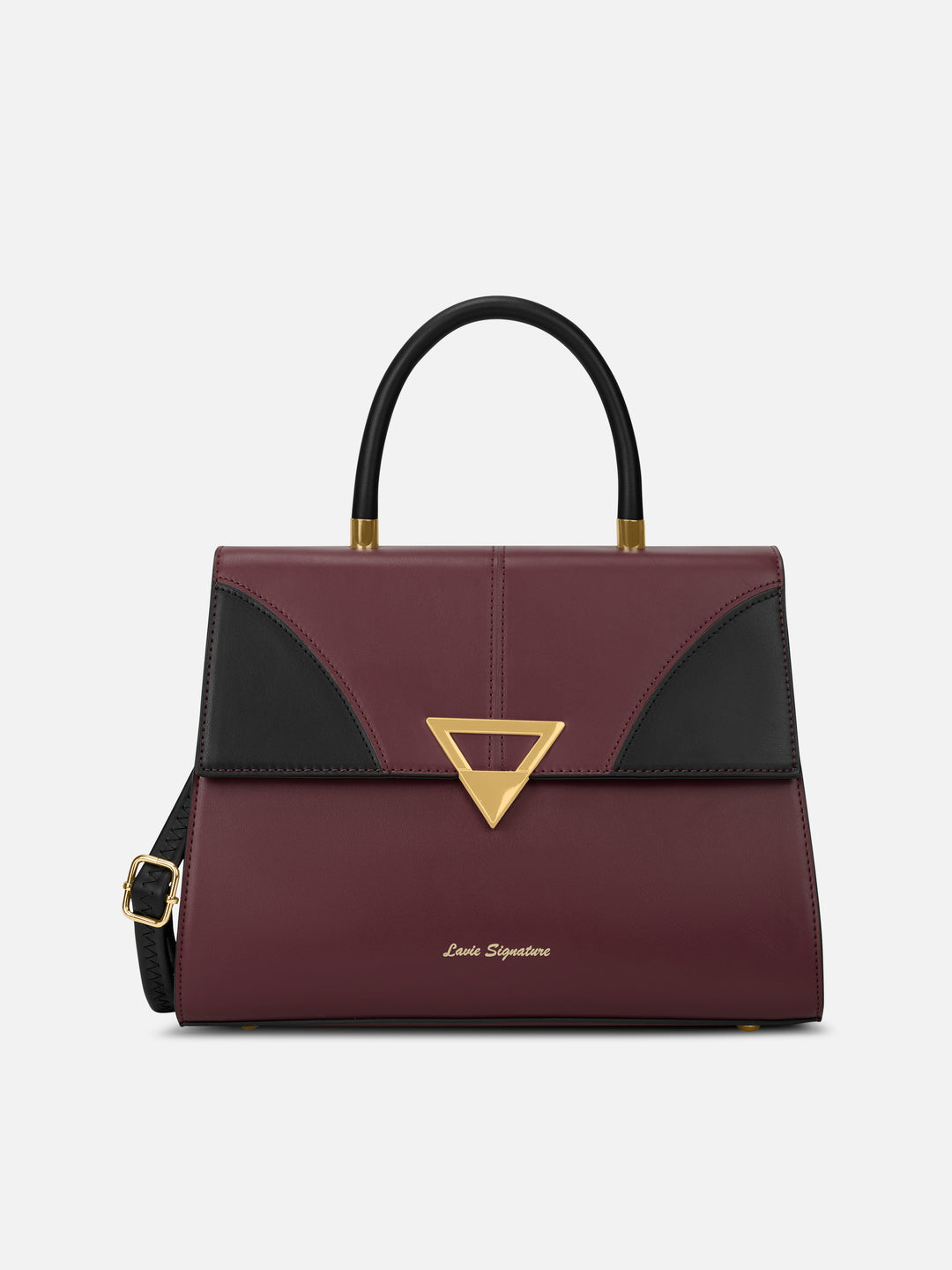 Marina Flap Medium Maroon Satchel Bag