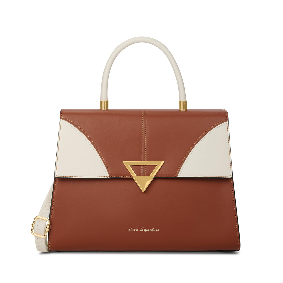 Marina Flap Medium Tan Satchel Bag