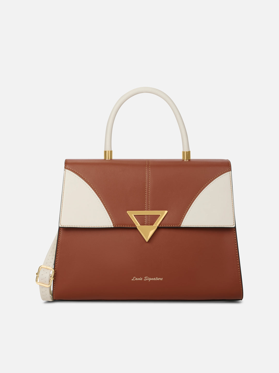 Marina Flap Medium Tan Satchel Bag
