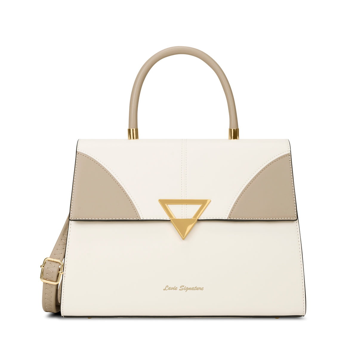 Marina Flap Medium Off White Satchel Bag
