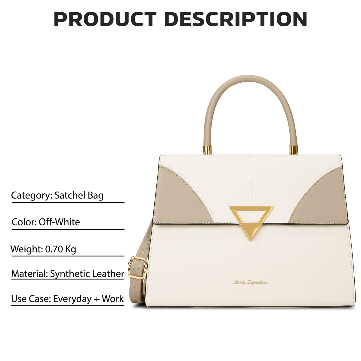Marina Flap Medium Off White Satchel Bag