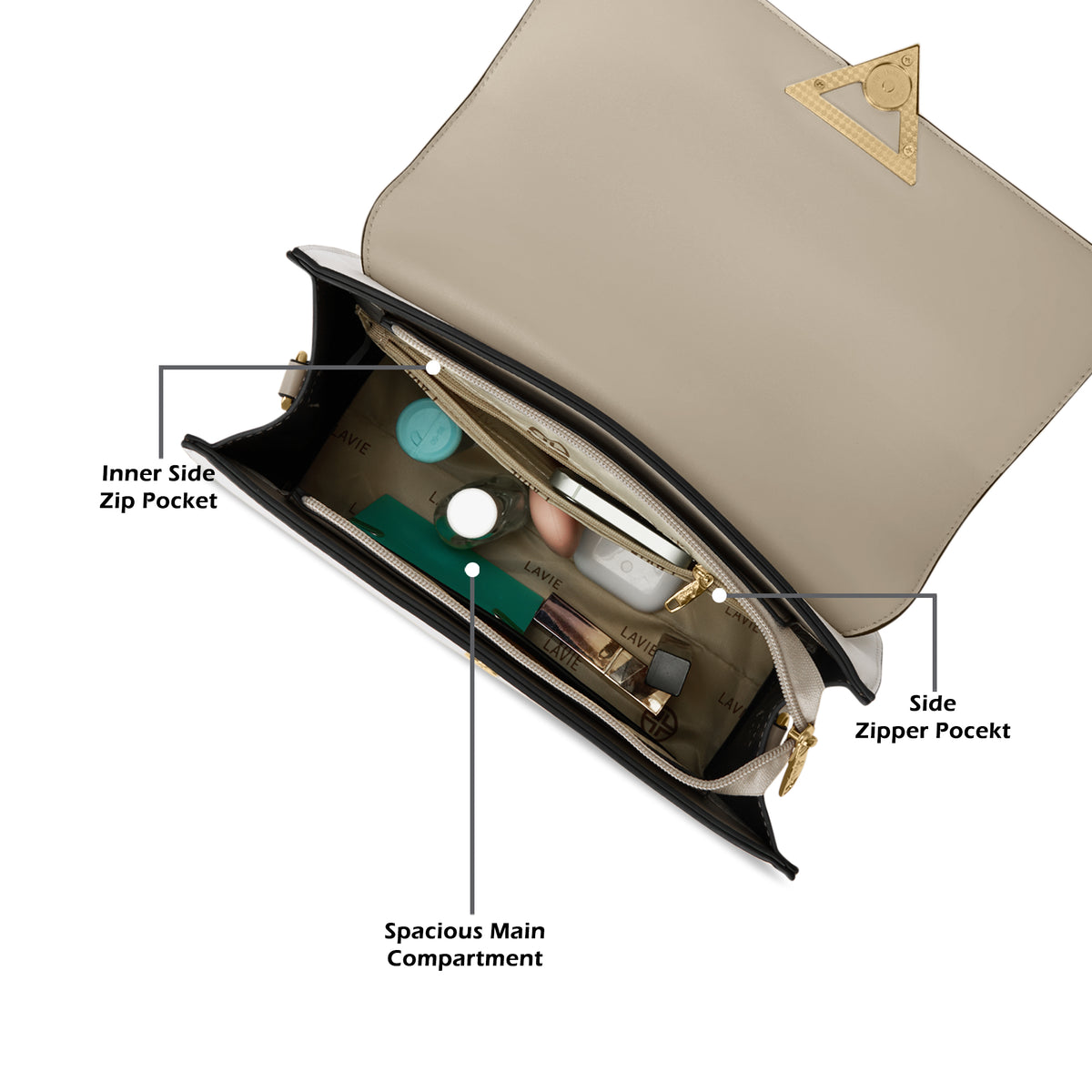 Marina Flap Medium Off White Satchel Bag
