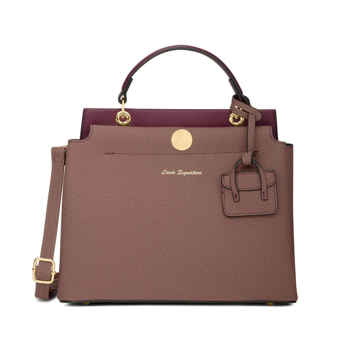 Whitney 2 Compartment Medium Maroon Satchel Bag