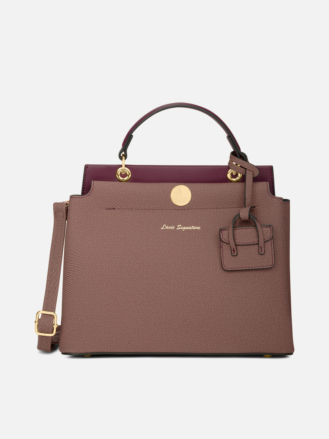 Whitney 2 Compartment Medium Maroon Satchel Bag