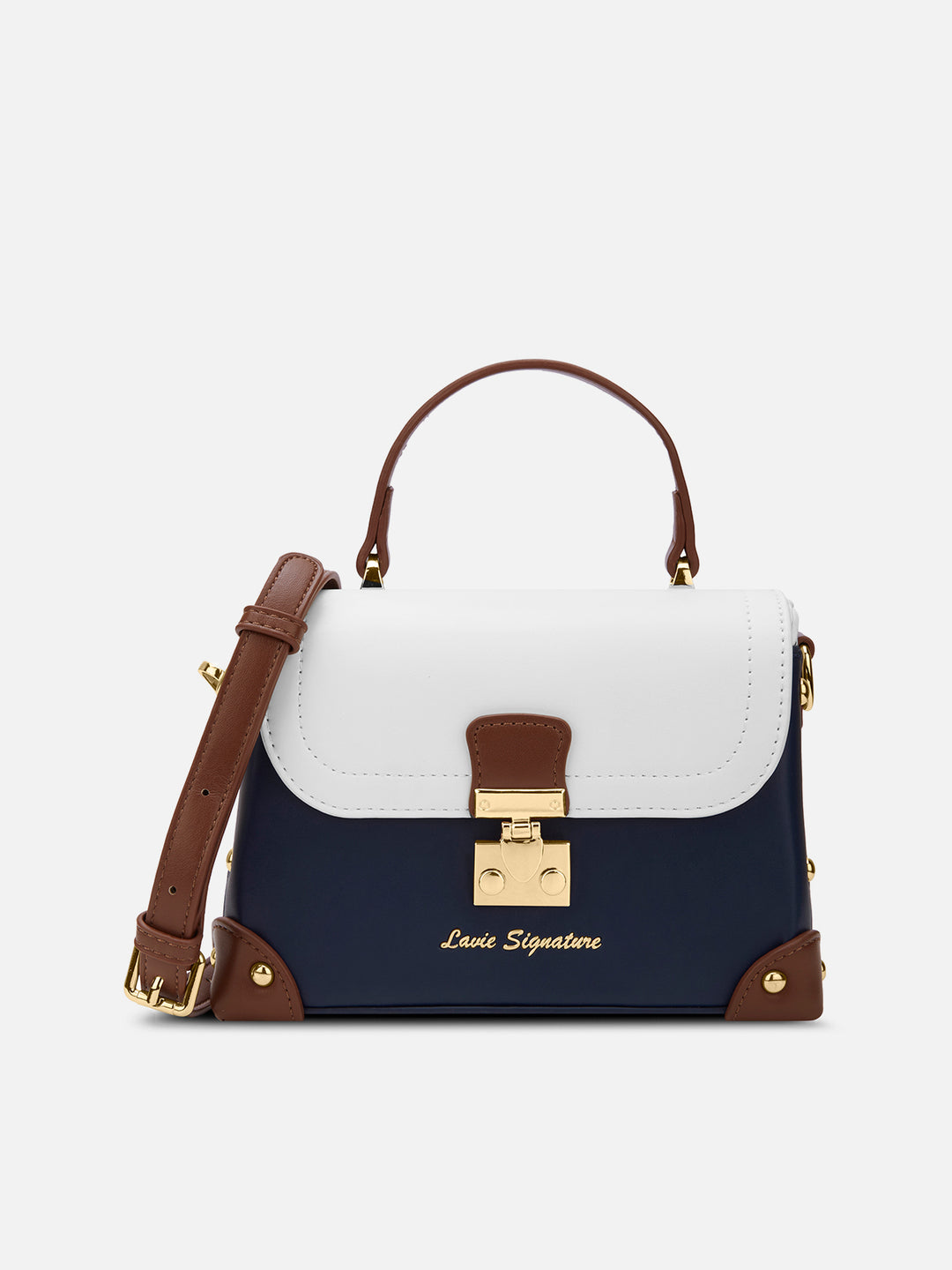 Beaufort Flap Extra Small Navy Satchel Bag