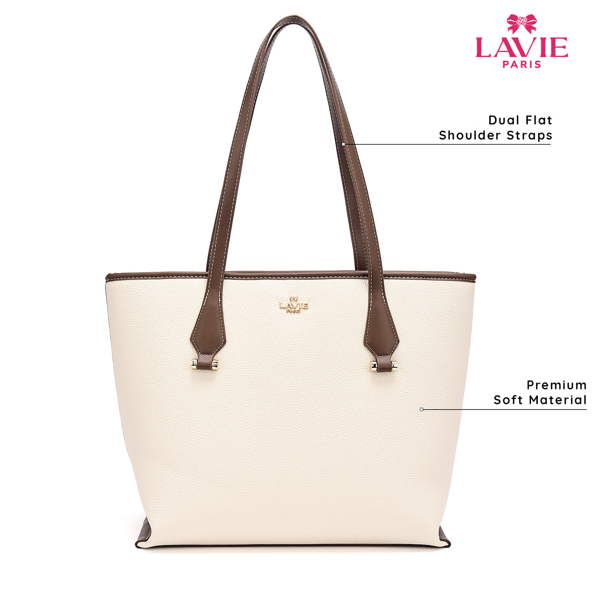 Soft Stacy Large Off White Tote Bag