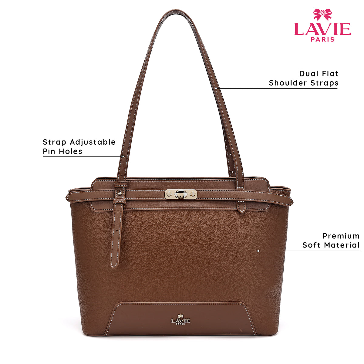Soft Steph Large Tan Tote Bag