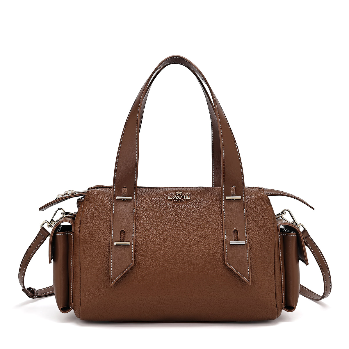 Soft Solene Bowling Medium Tan Satchel Bag