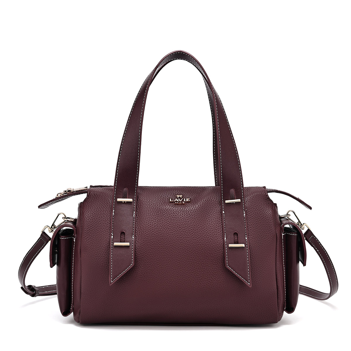 Soft Solene Bowling Medium Wine Satchel Bag