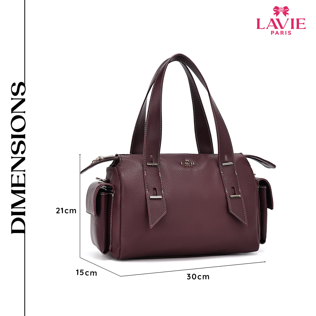 Soft Medium Wine Satchel Bag
