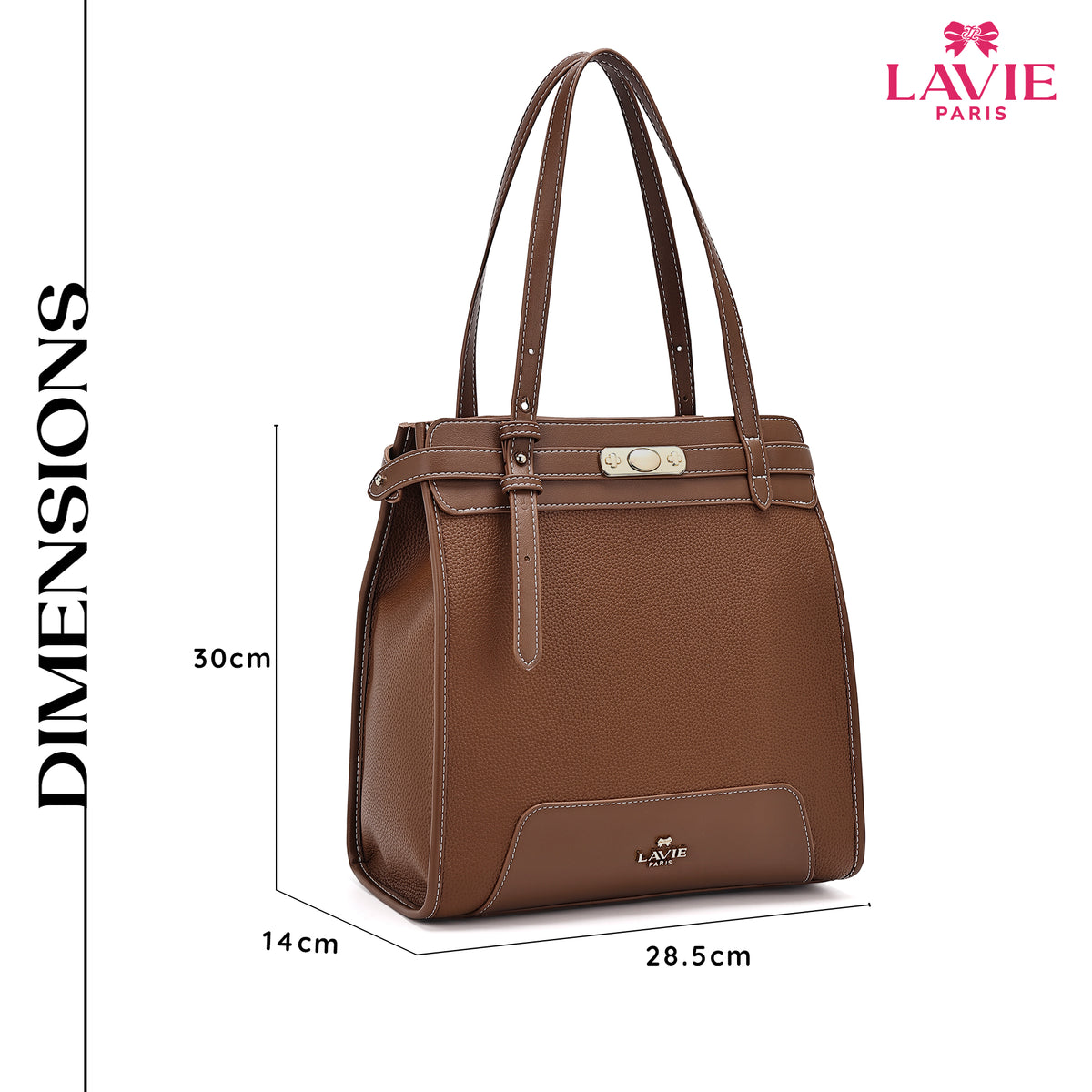 Soft Steph Vertical Medium Tan Satchel Bag