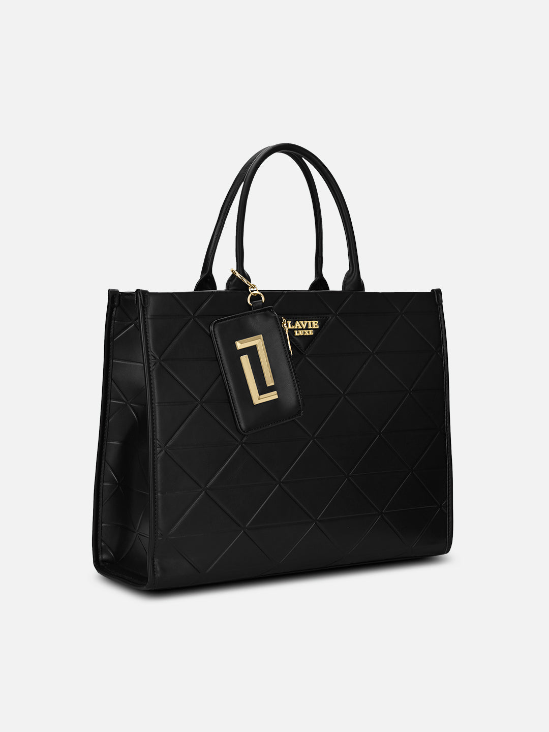 Mona26 Extra Large Box Satchel Bag Black