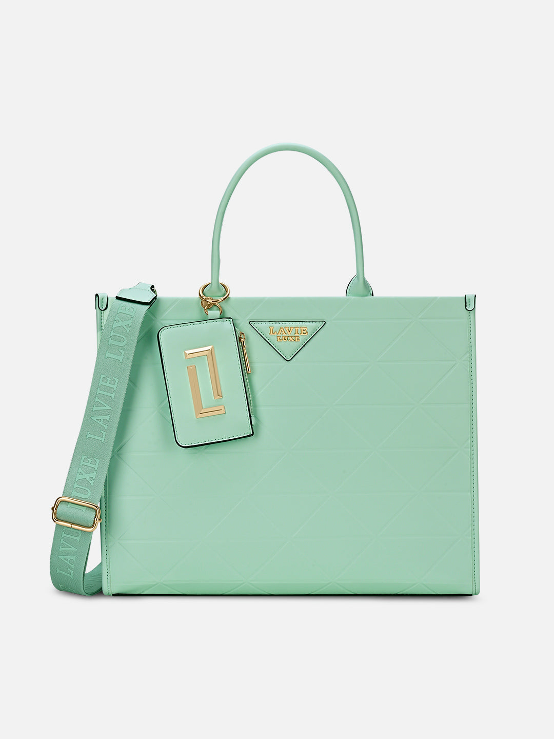 Mona Box Extra Large Jelly Mint Laptop Handbag