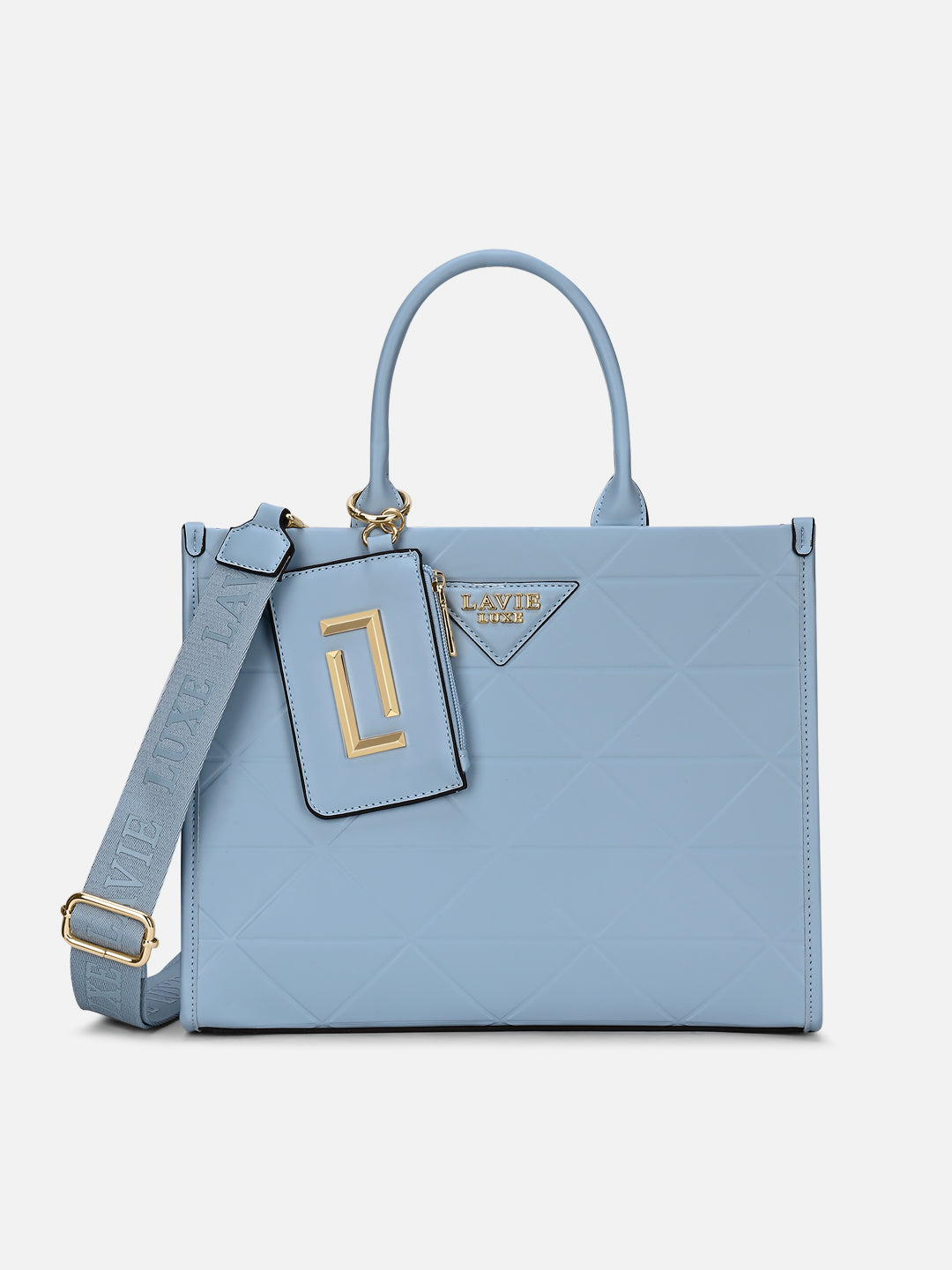Mona26 Box Large Blue Aura Handbag