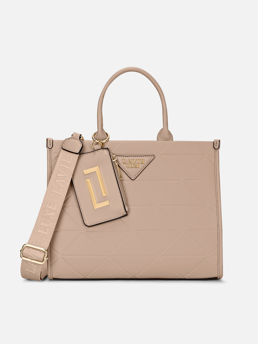 Mona26 Large Box Satchel Bag Mocha