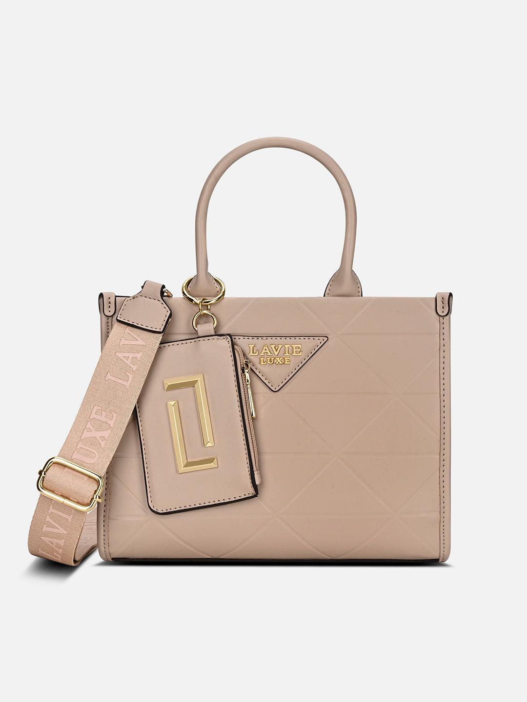 Mona26 Medium Box Satchel Bag Mocha