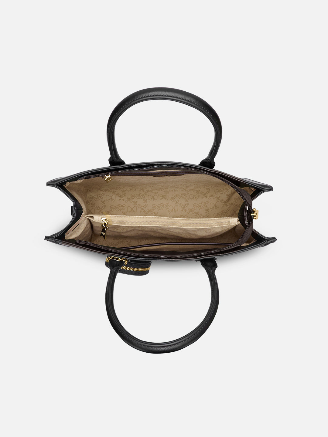 Jade Large Monogram Satchel Bag Black