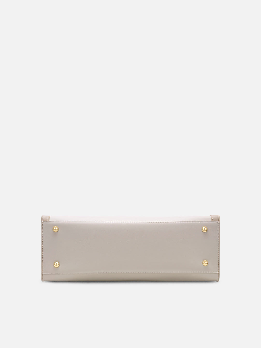 Jade Large Monogram Satchel Bag Beige
