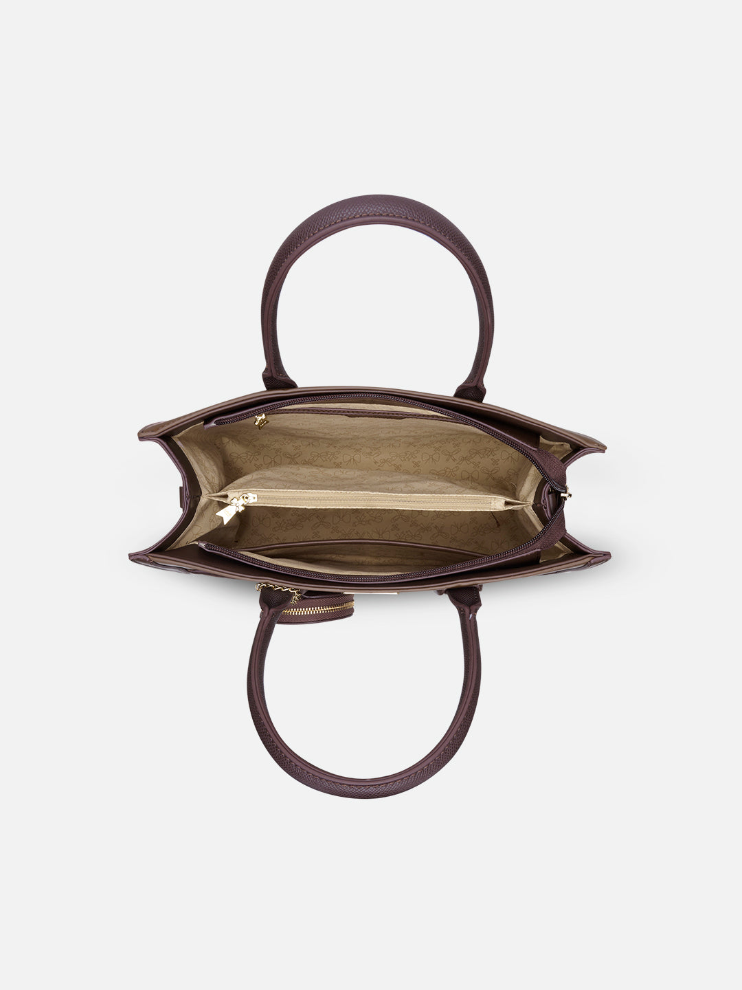 Jade Large Monogram Satchel Bag Brown