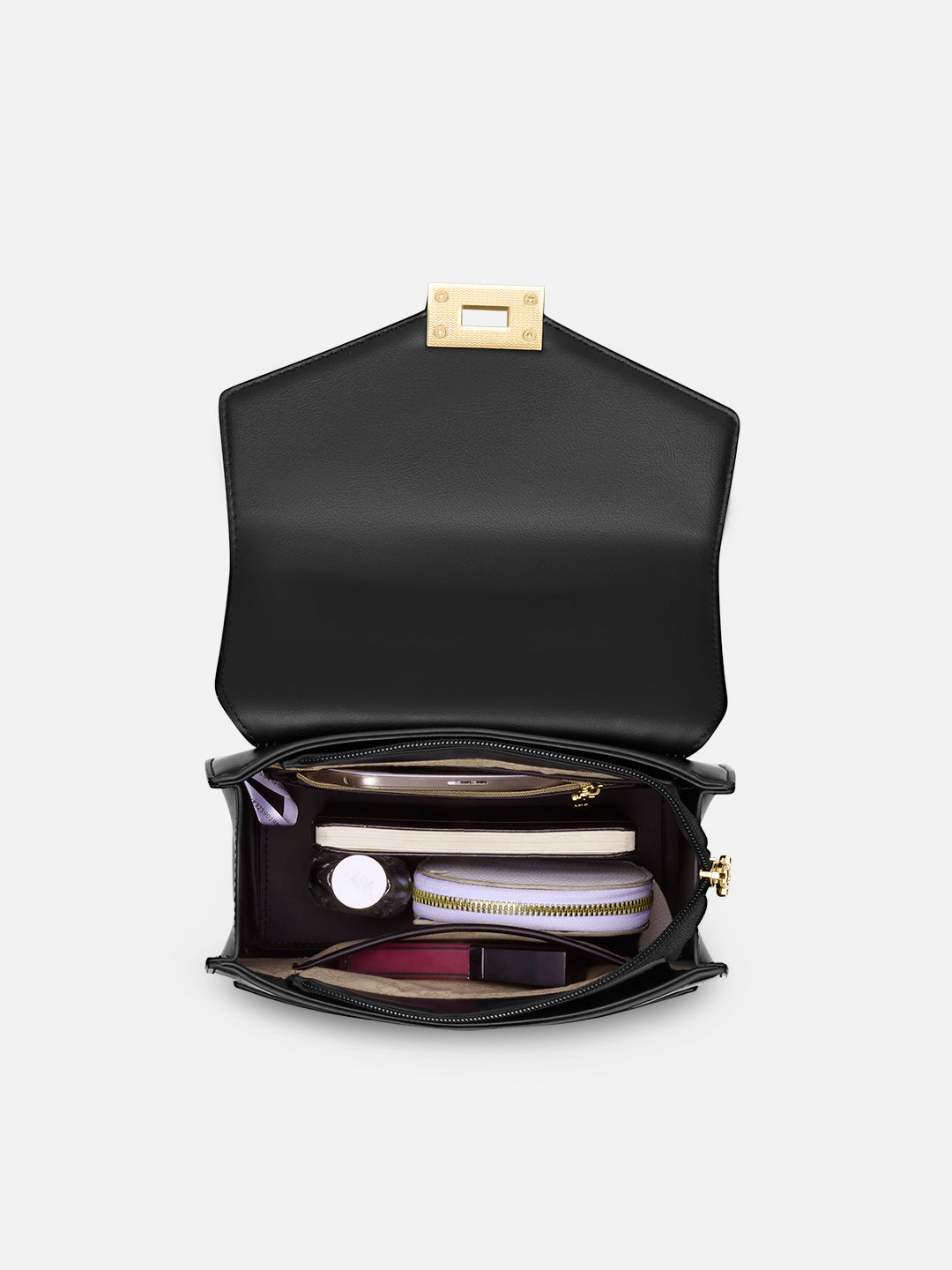 Ales Medium Flap Sling Bag Black