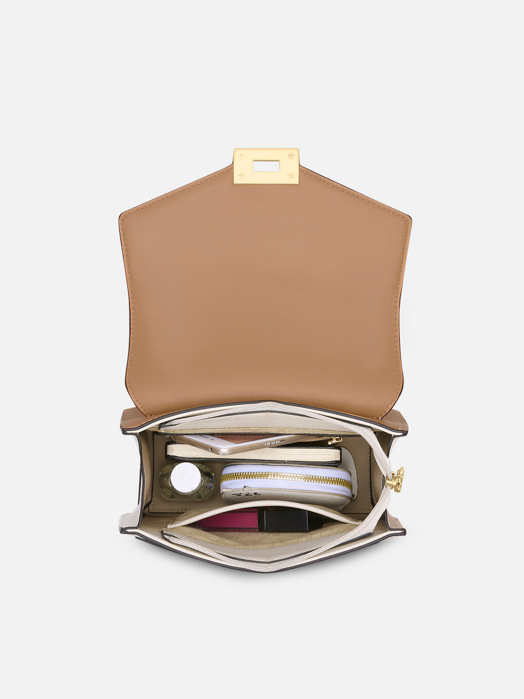 Ales Medium Flap Sling Bag Beige