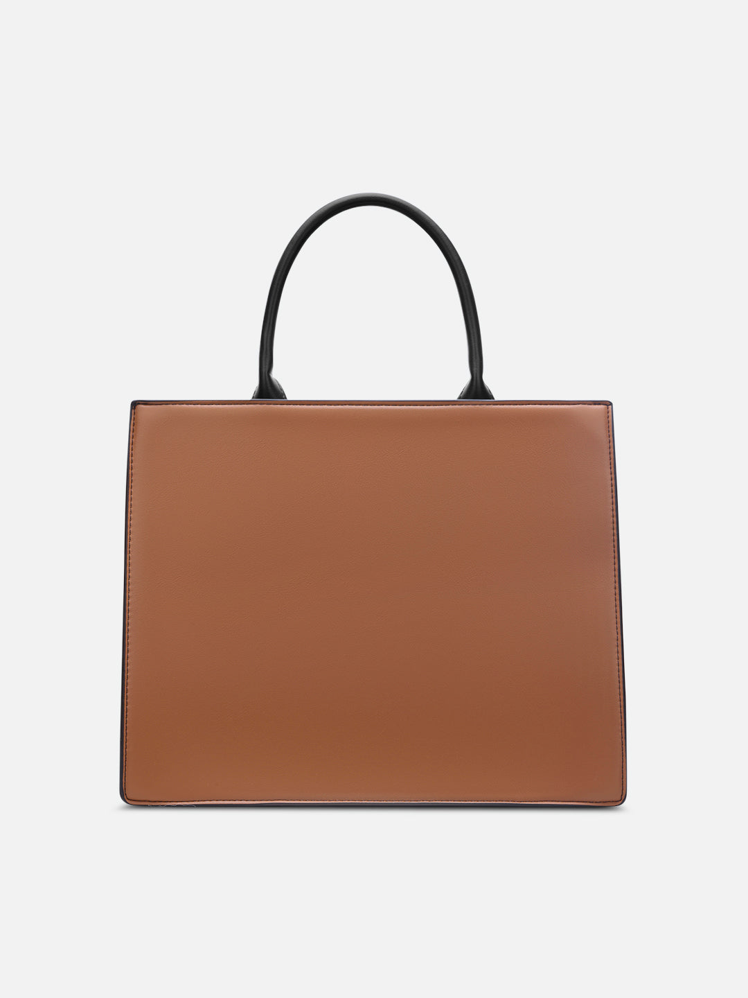 Louvre Large Chain Satchel Bag Beige/Black