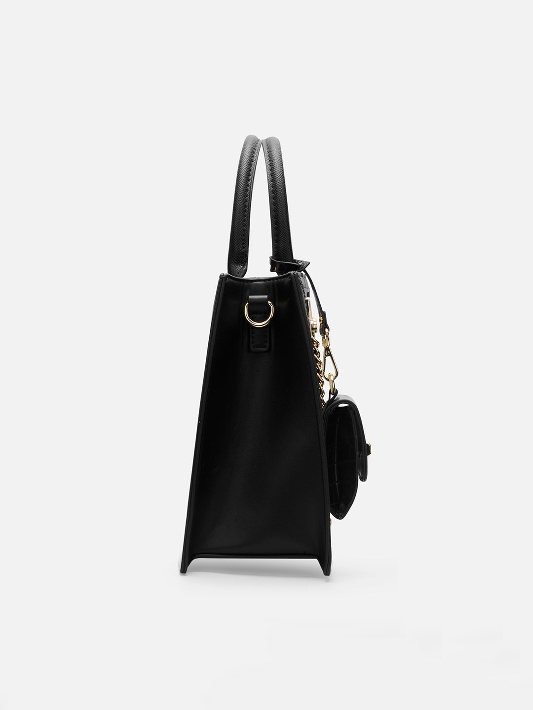 Louvre Medium Chain Satchel Bag White