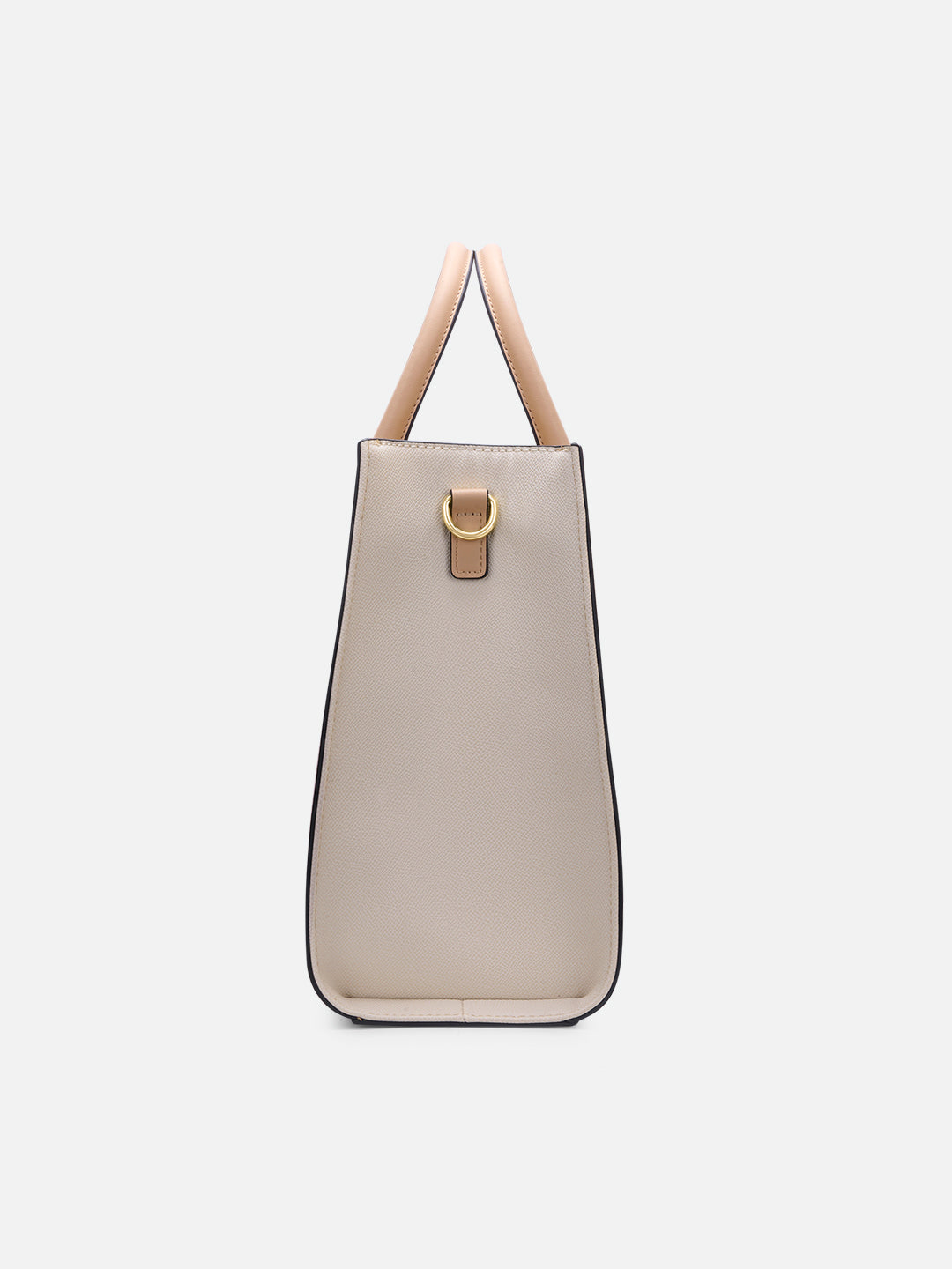 Eloise Large Box Satchel Bag Beige/Tan