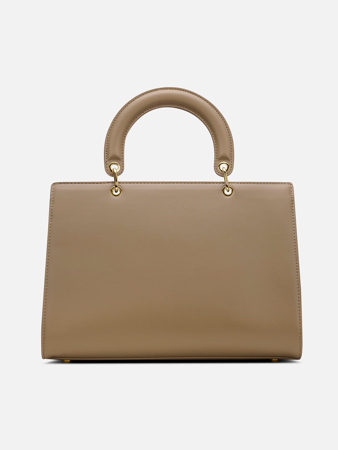 Pisa Box Large Satchel Bag Beige