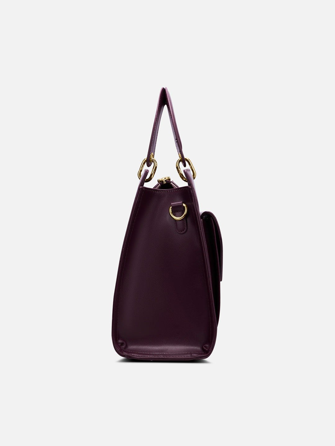 Pisa Box Large Satchel Bag Wine