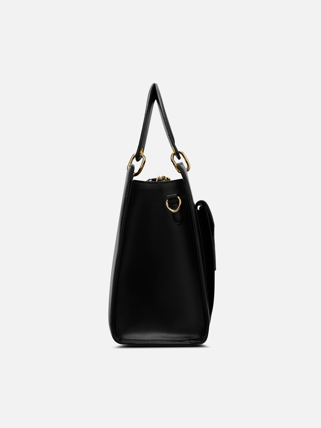 Pisa Box Large Satchel Bag Black