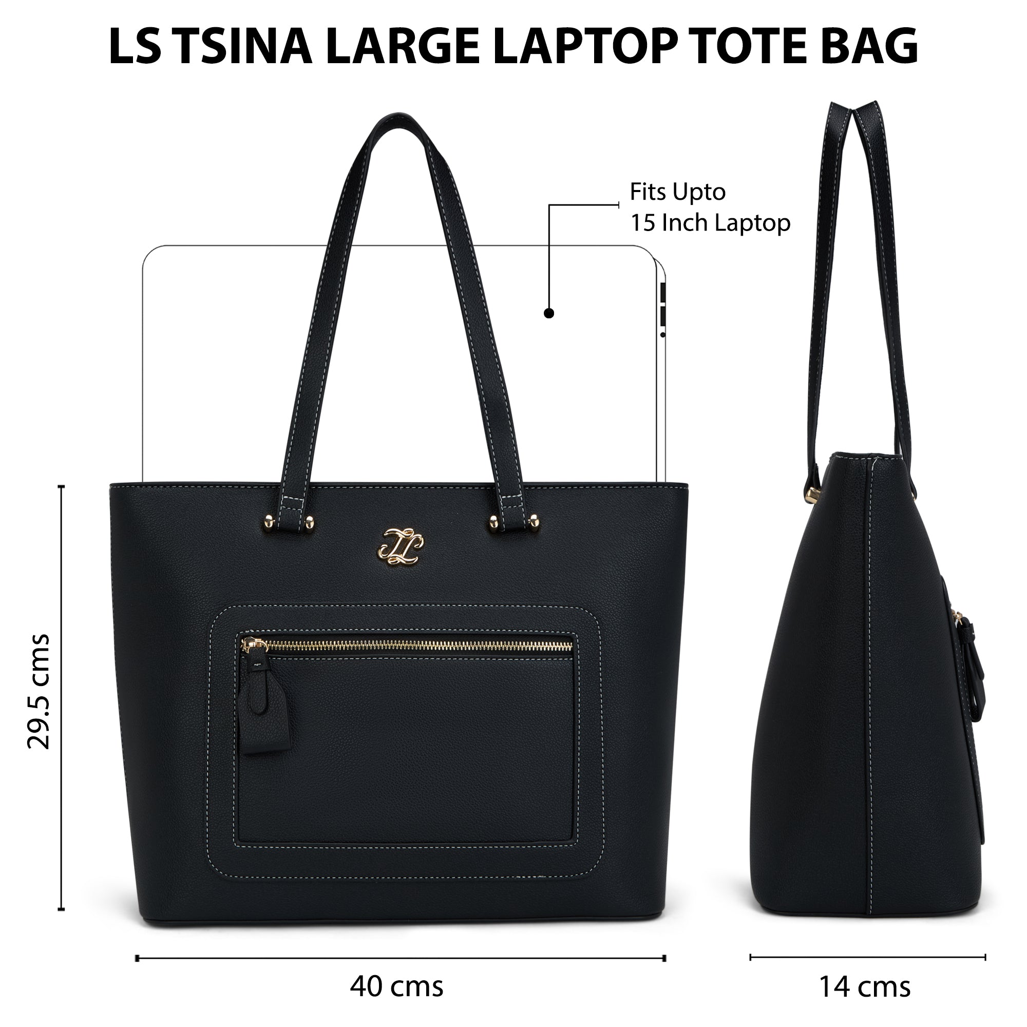 Tsina Large Tote Bag Black