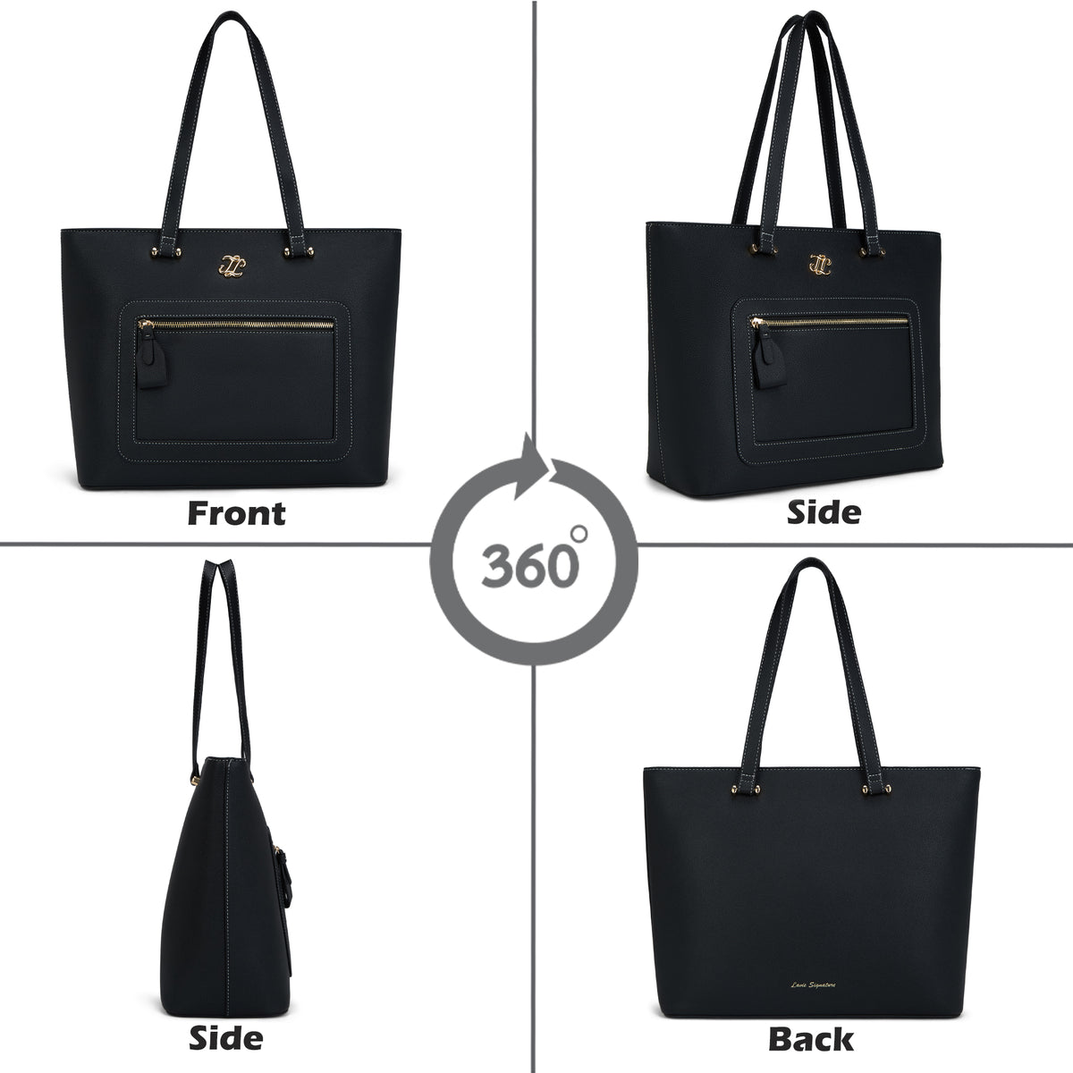 Tsina Large Tote Bag Black