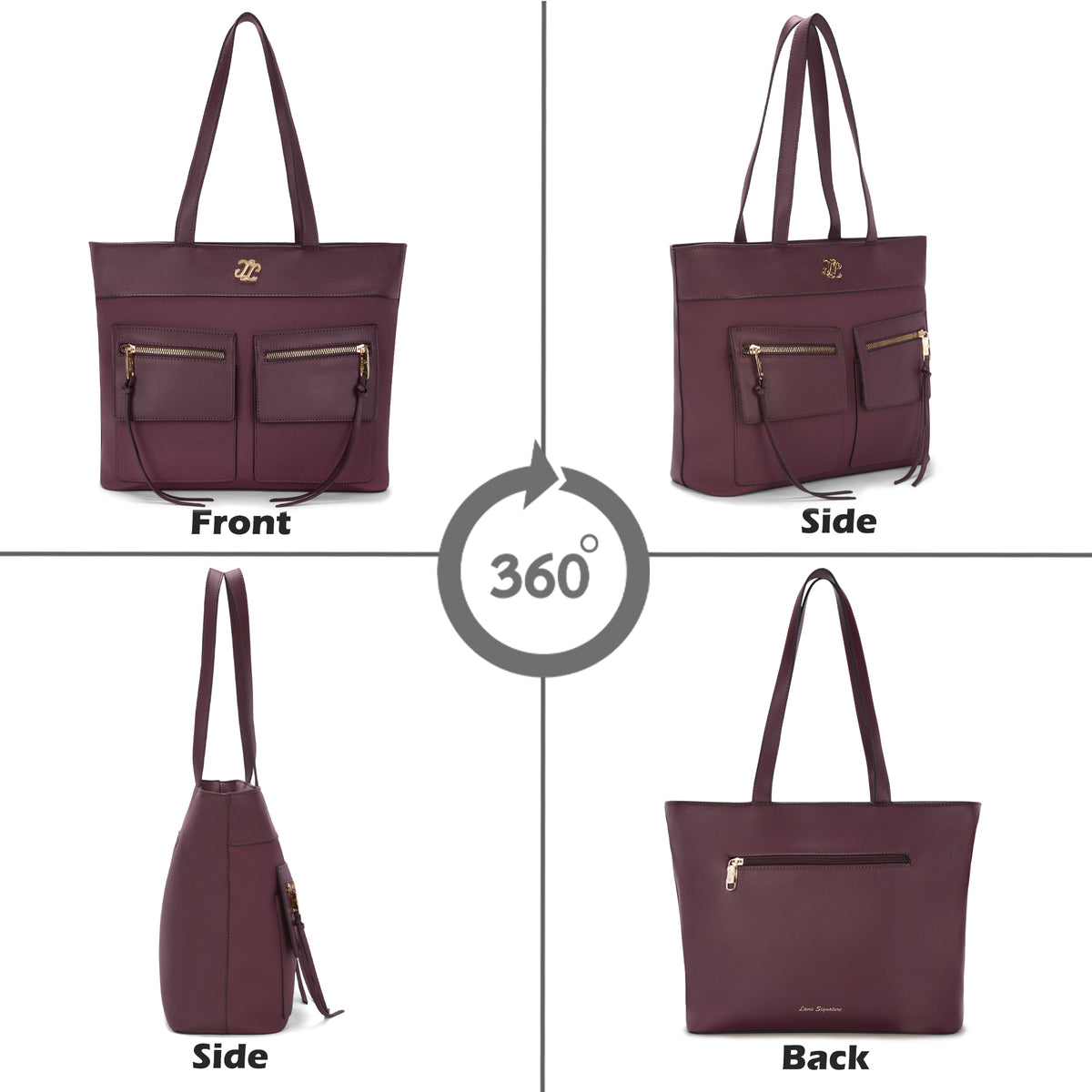 Foresta Large Tote Bag Maroon