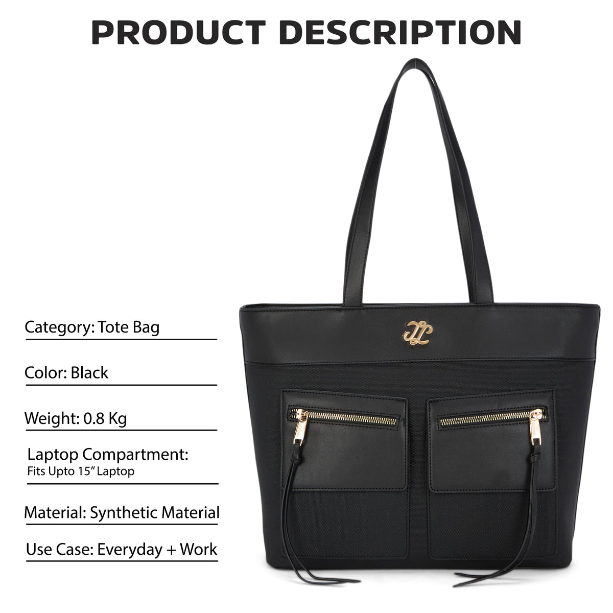 Foresta Large Tote Bag Black