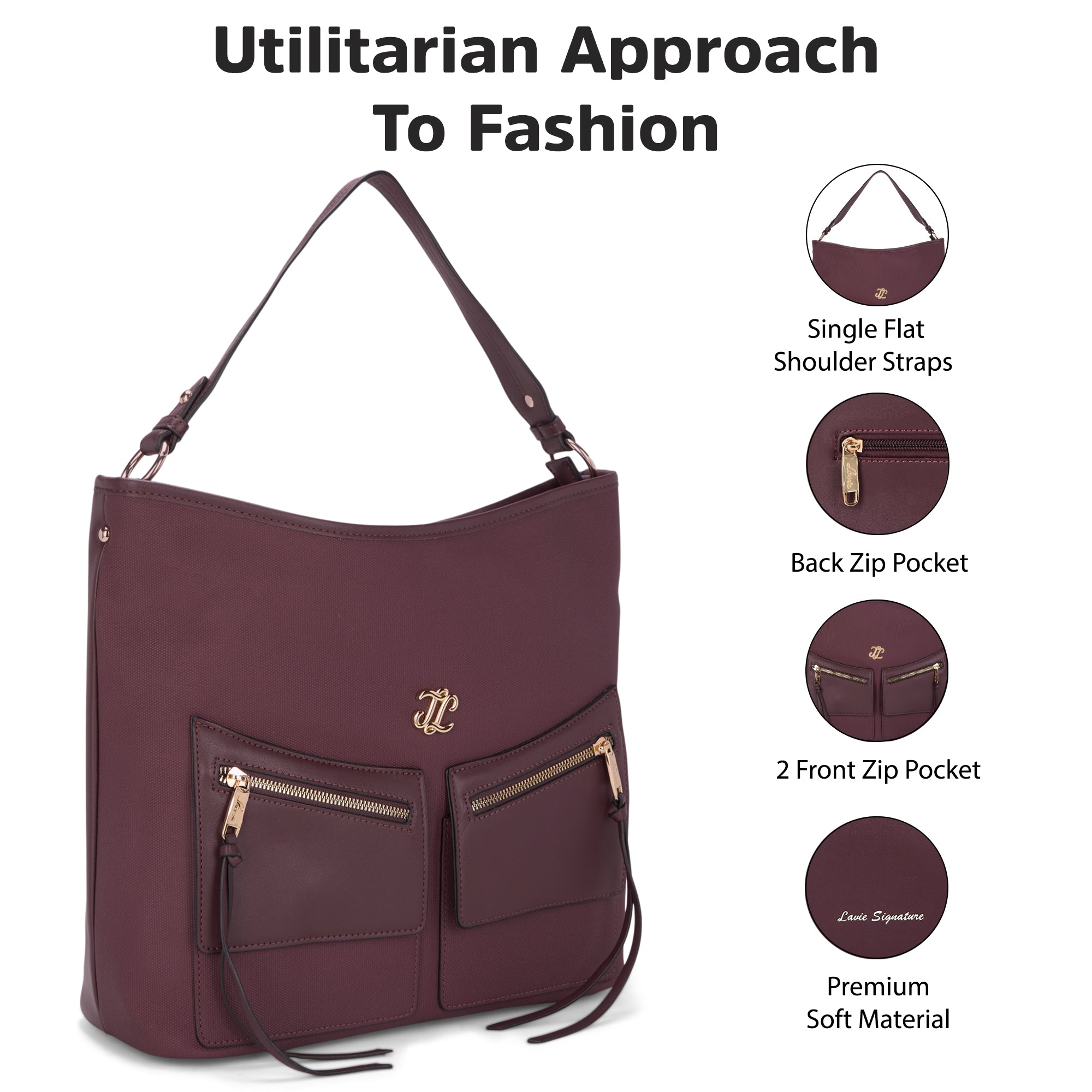 Thielsen Large Hobo Maroon