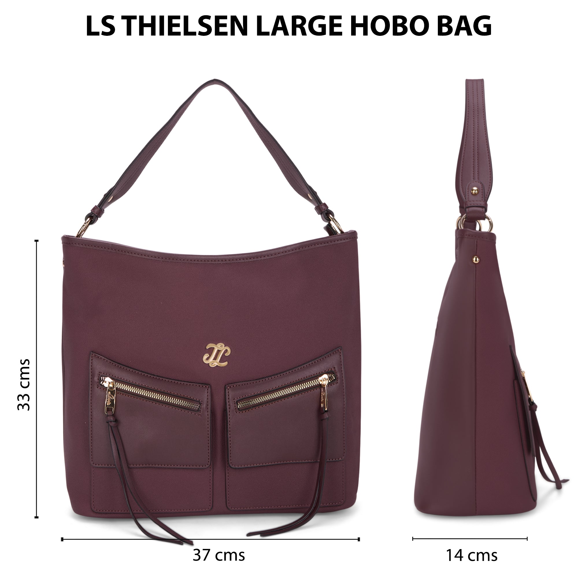 Thielsen Large Hobo Maroon