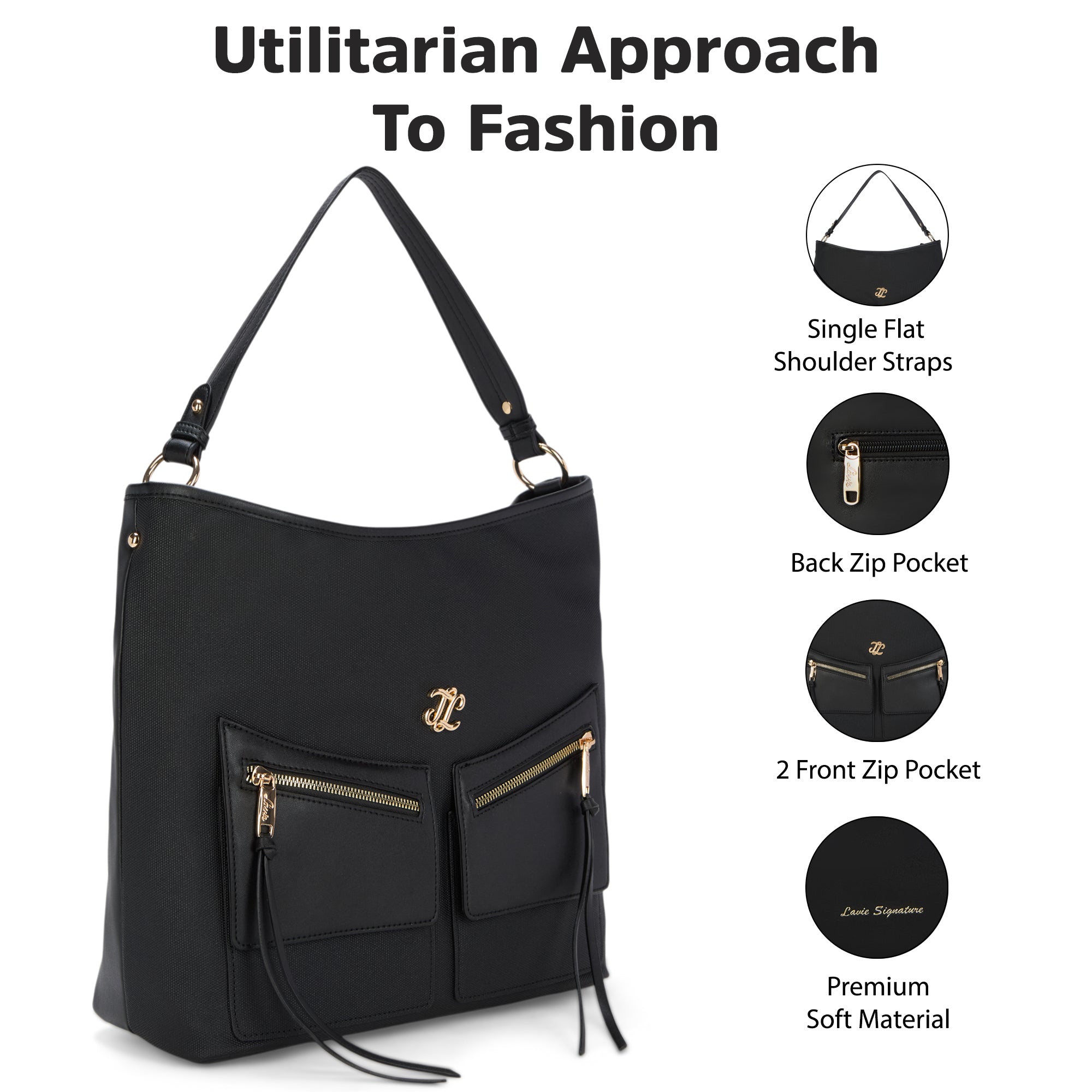 Thielsen Large Hobo Black