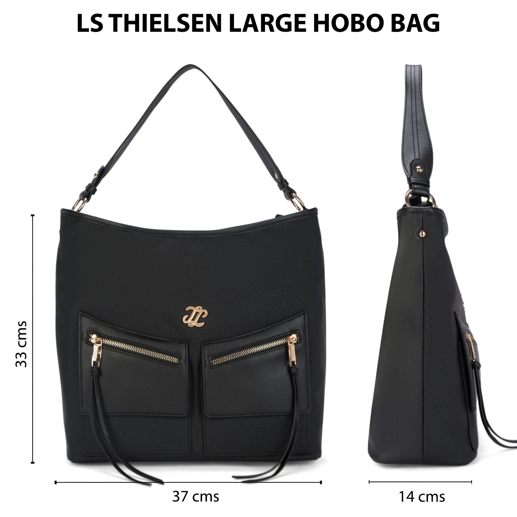 Thielsen Large Hobo Black