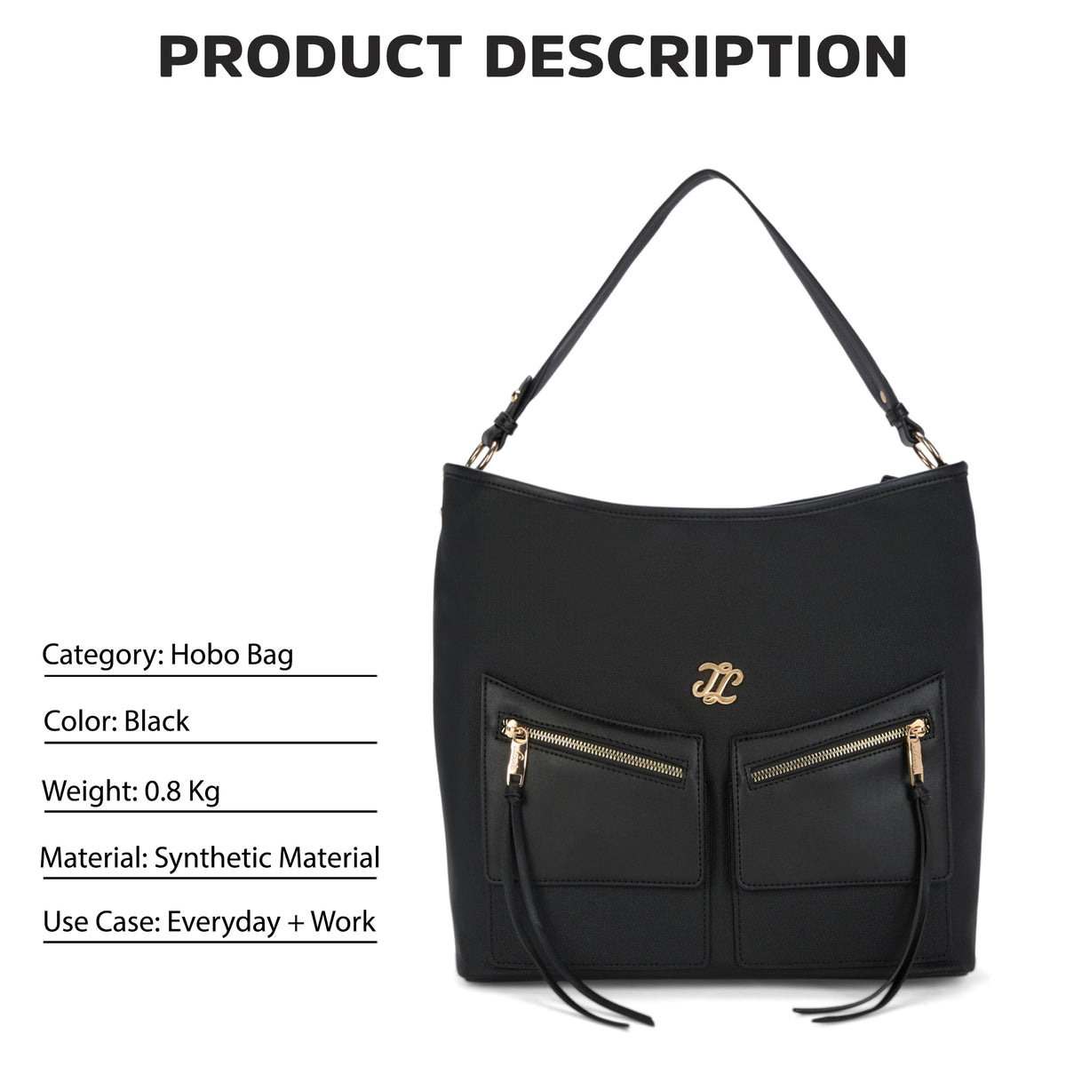Thielsen Large Hobo Black