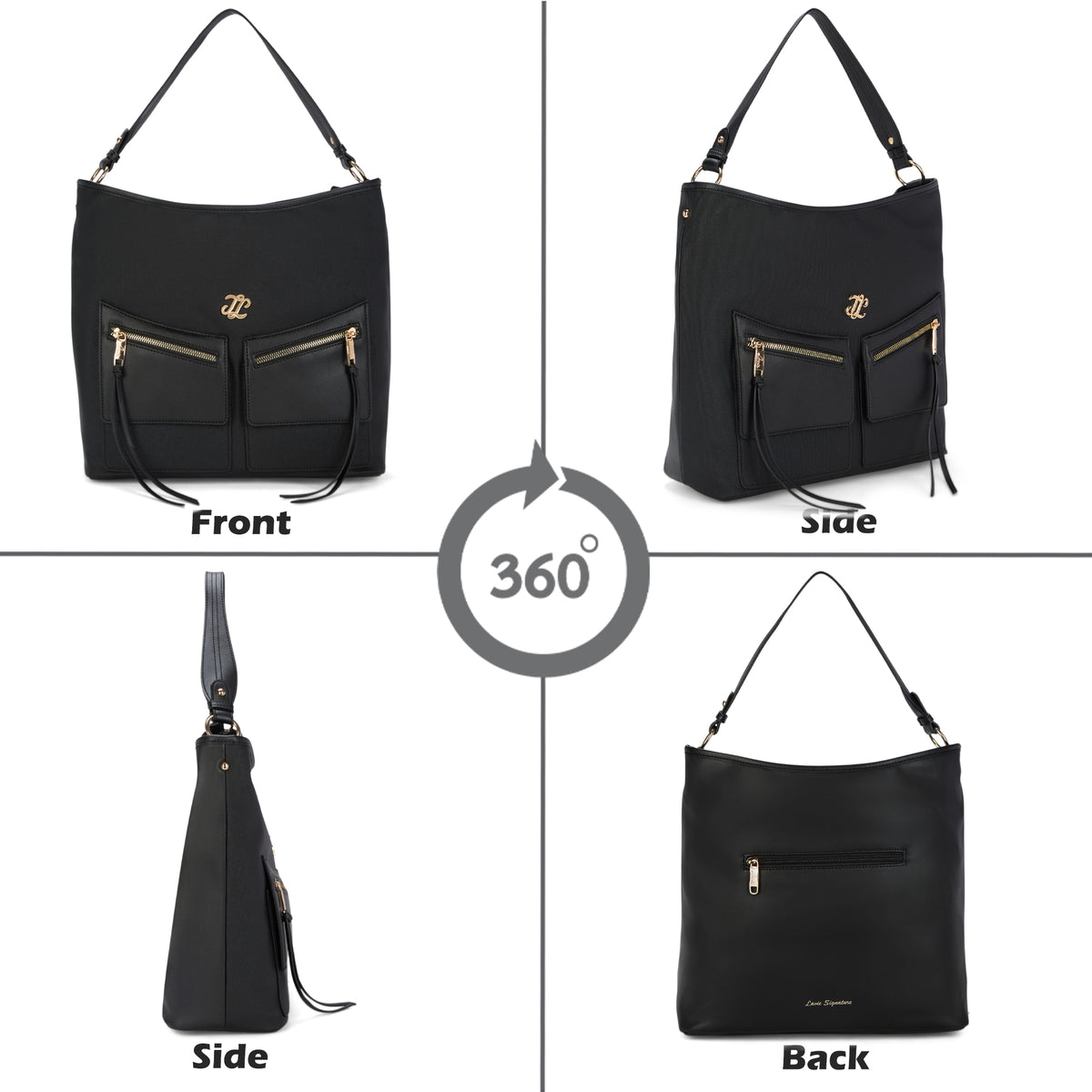 Thielsen Large Hobo Black