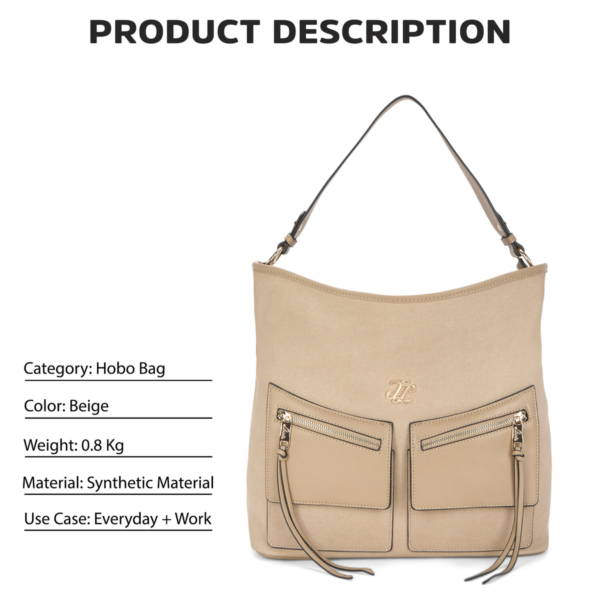 Thielsen Large Hobo Beige