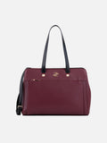 Roswel Colourblock Large Maroon Tote Bag