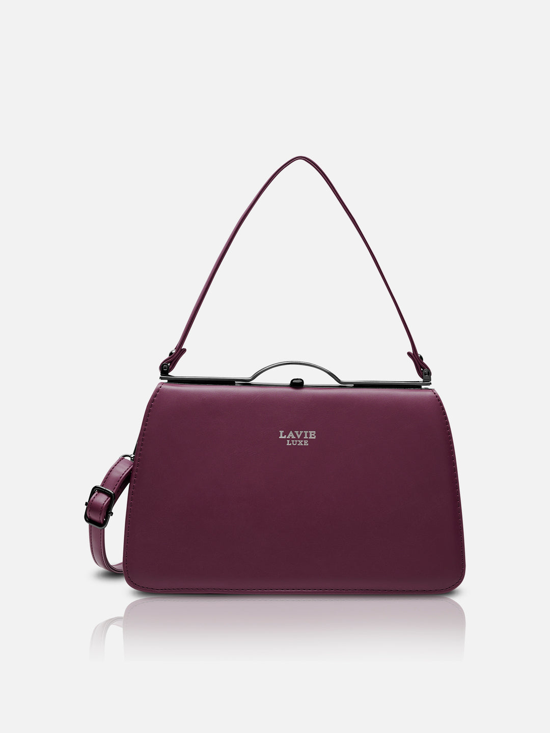 Book Satchel Medium Wine Frame Bag