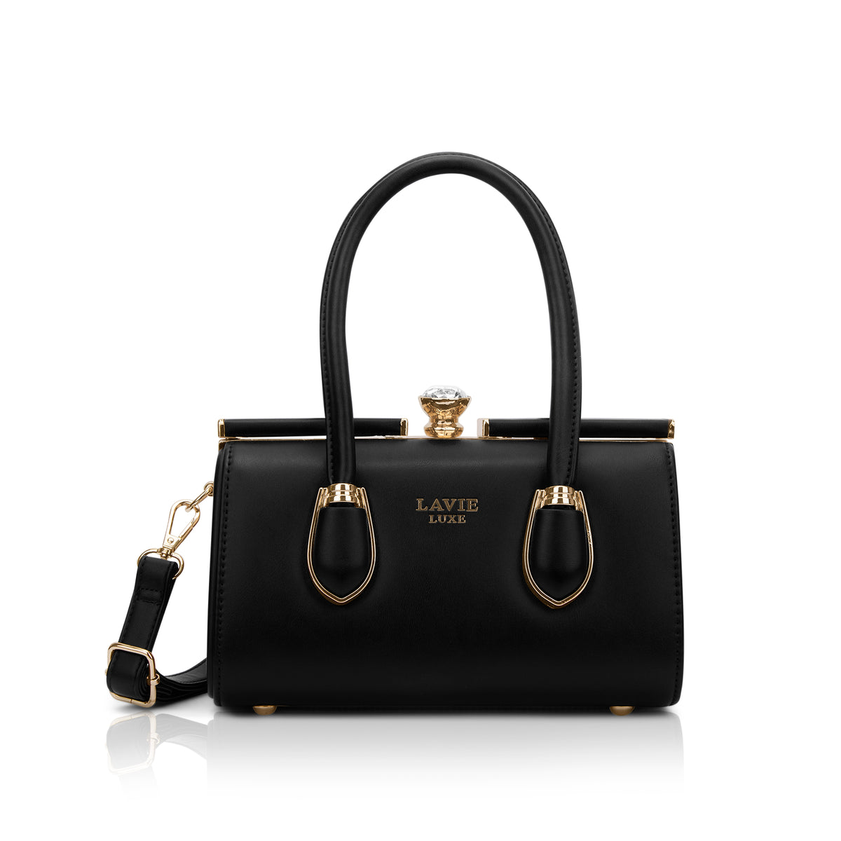 Dazzem27 Small Black Frame Bag