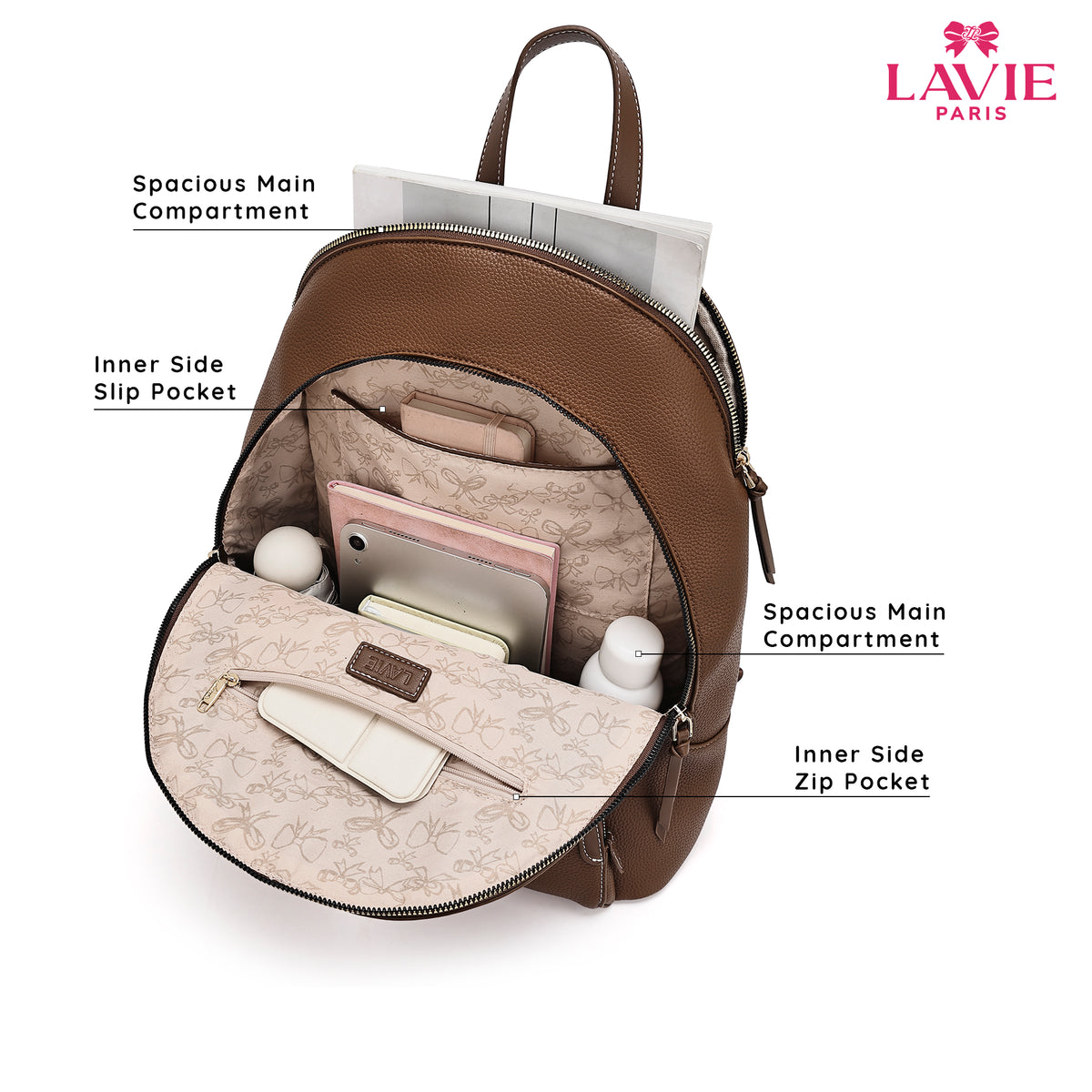 Soft Katey 2 Compartment Large Tan Backpack