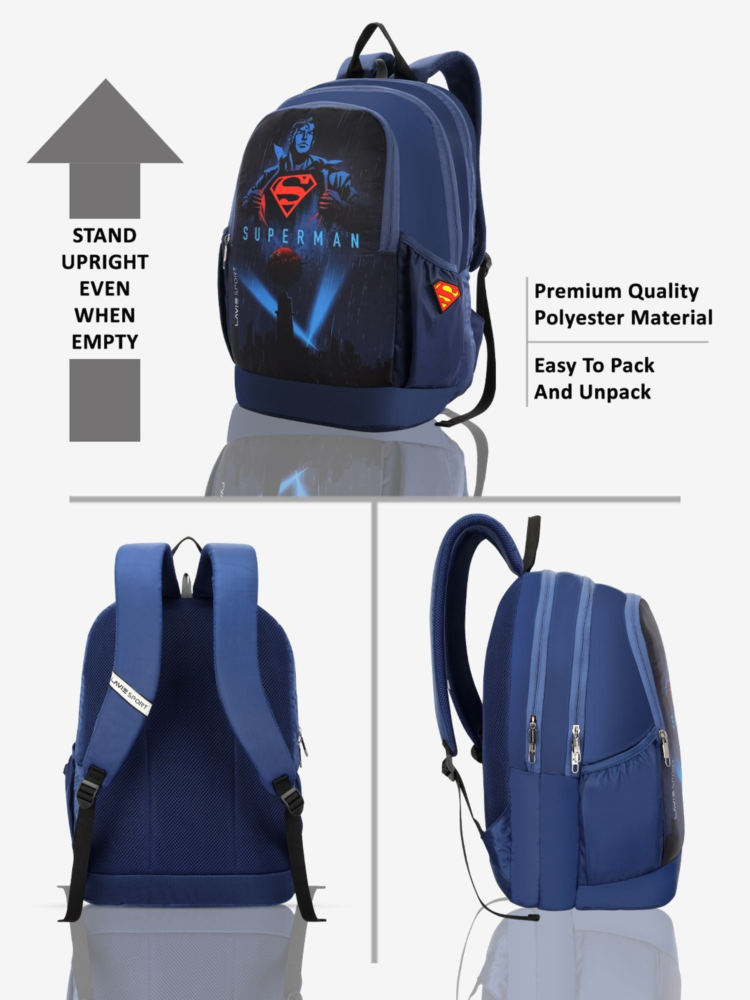 Lavie Sport 22L Ledge Casual Backpack for Girls and Boys|Men & Women Red