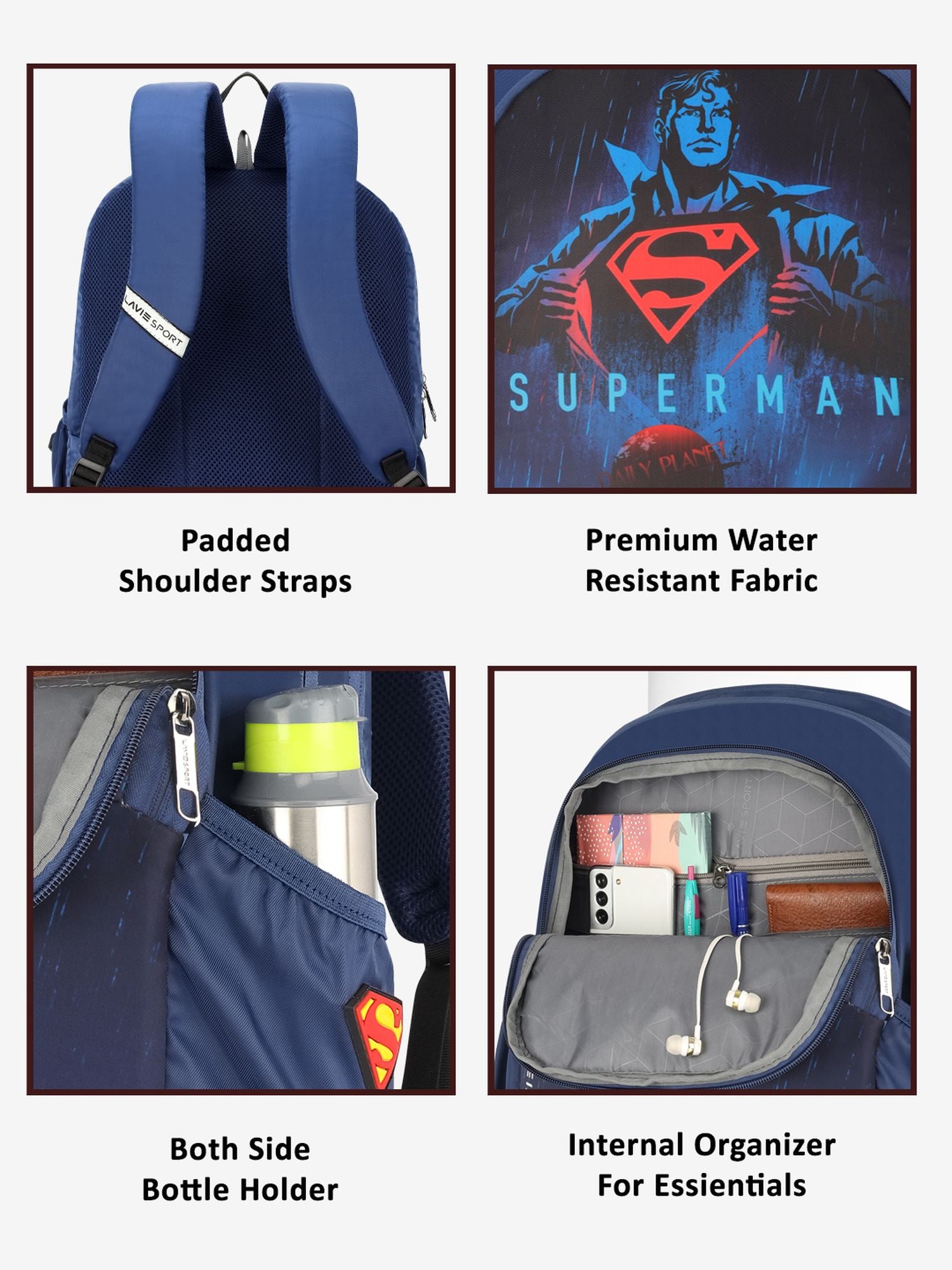 Lavie Sport 22L Ledge Casual Backpack for Girls and Boys|Men & Women Red