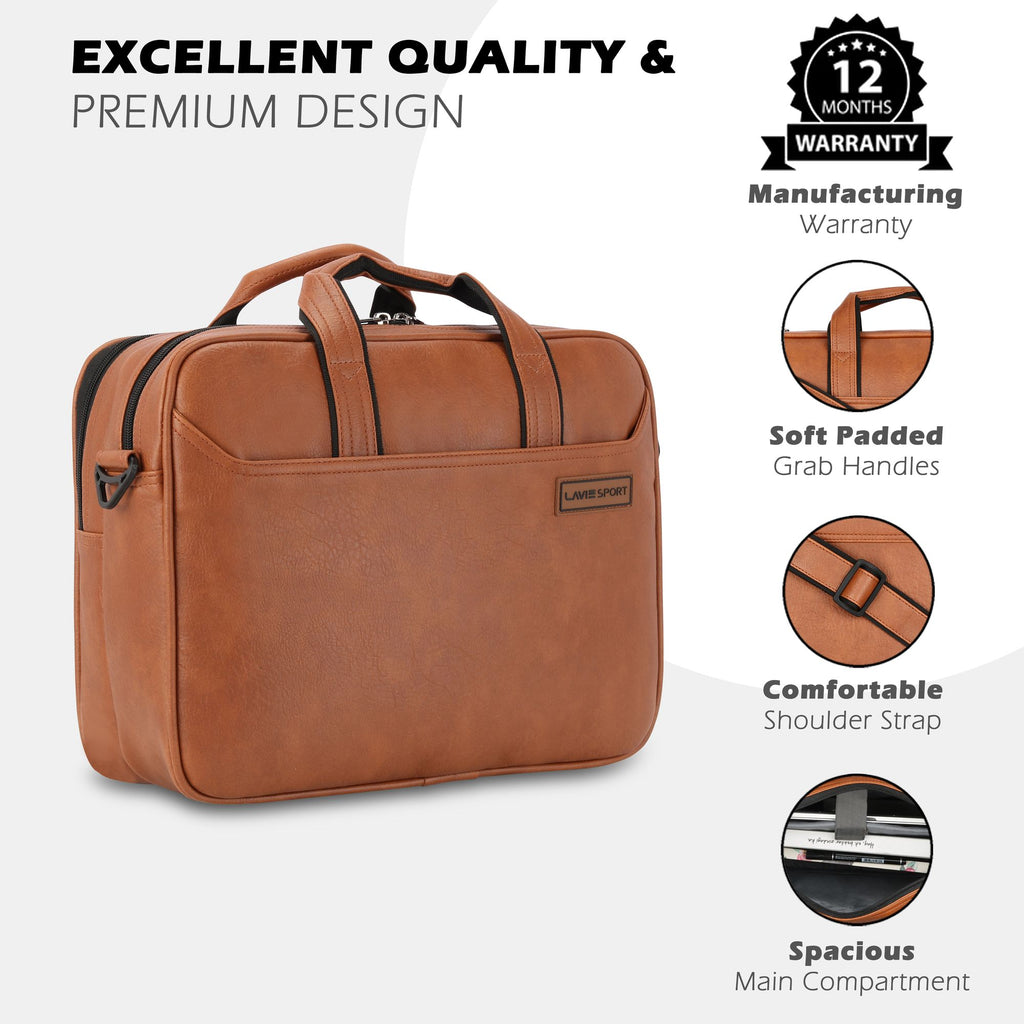 Lavie_Sport_2_Compartments_Executive_Unisex_Laptop_Briefcase_Bag_Tan