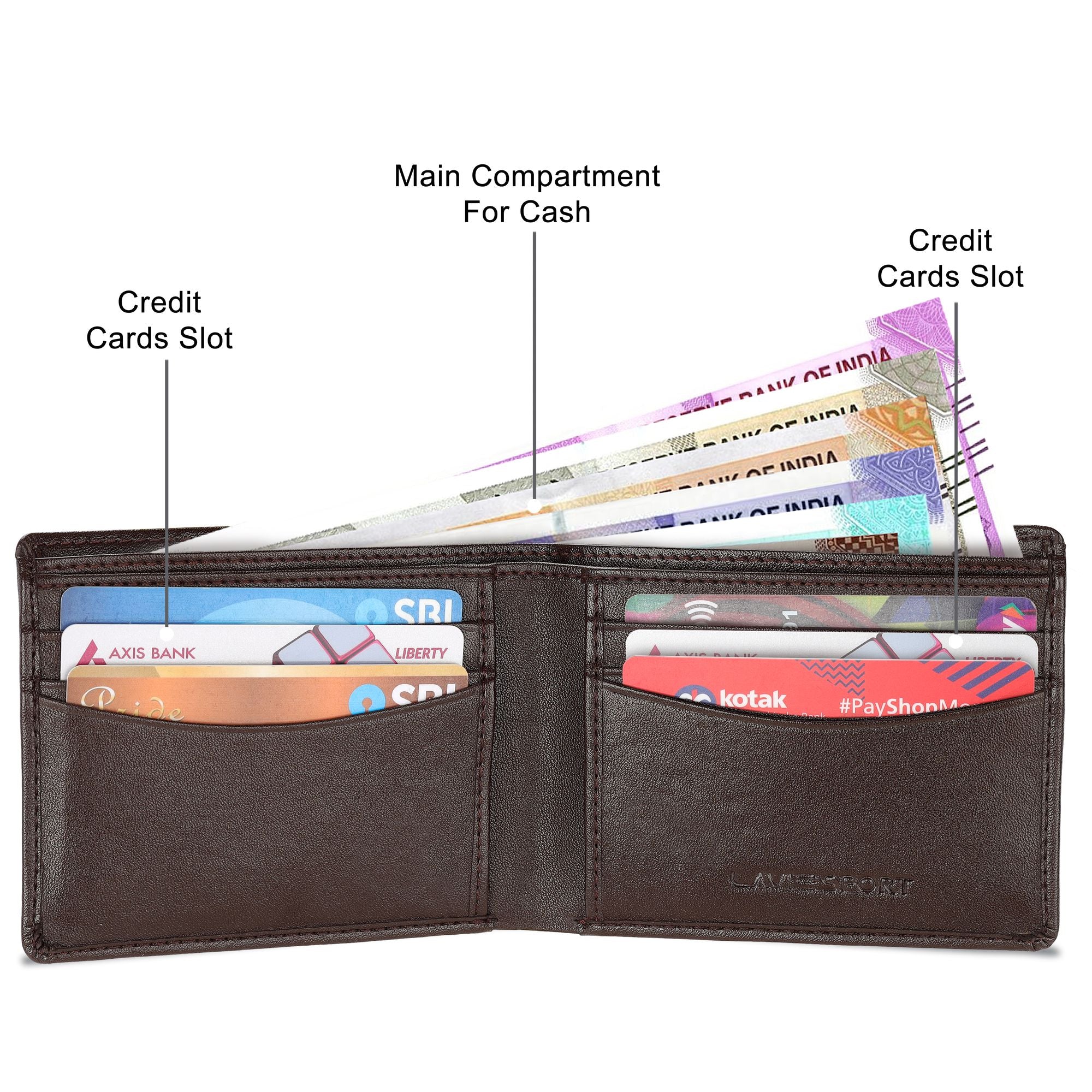 Attorney Embossed Wallet Brown